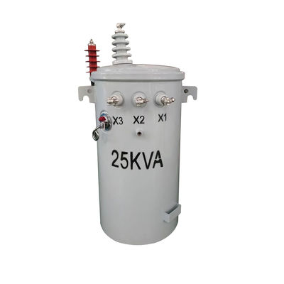 Buy 25 Kva Single Phase Pole Mount Transformer Oil Immerse Hv Power online manufacture
