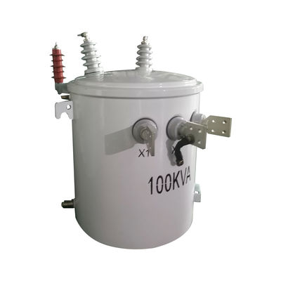 Buy 100Kva Single Phase Pole Mounted Oil Type Transformers 13.8Kv to 0.24Kv online manufacture