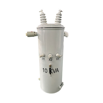 Buy 10Kva Single Phase Pole Mounted Transformer Step Down Oil Power Electric 12470V to 240v online manufacture