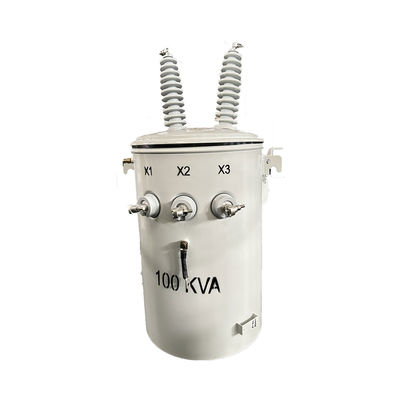 Buy Single Phase Pole Mounted Transformer 23KV To 240V  Meet ANSI IEEE Standards online manufacture