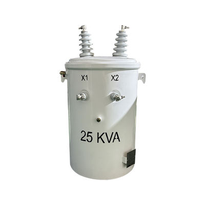 Buy 25kva Single Phase Pole Mounted Distribution Transformer Oil Immersed 13.8KV To 277V online manufacture