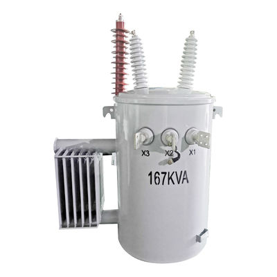Buy 167Kva Single Phase Pole Mounted Transformer Oil immersed 34500GrdY/19920 online manufacture