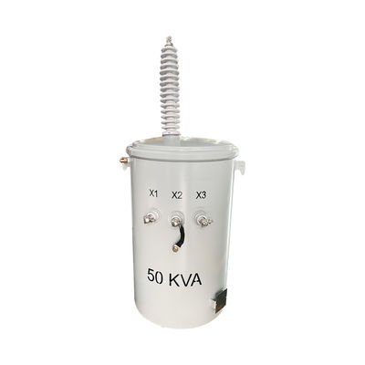 Buy 50KVA Single Phase Power Pole Mounted Transformer Oil Immersed  19920/34500GrdY To 120/240V online manufacture