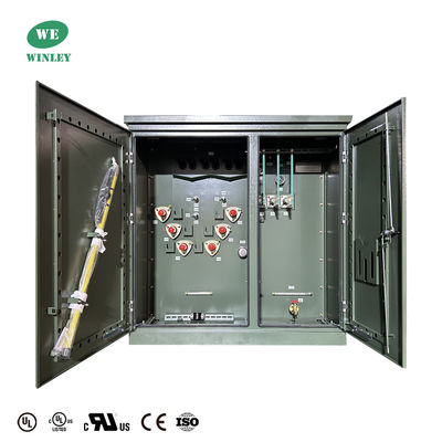 Buy 1500Kva Three Phase Pad Mounted Transformer Oil Immersed 4160V Meets DOE 2016  ANSI / IEEE Standards online manufacture