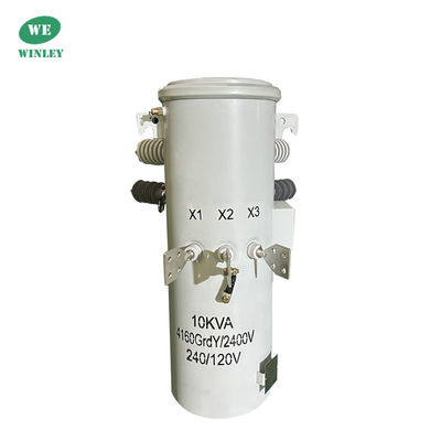 Buy 10KVA Single Phase Pole Mounted Distribution Transformer Oil immersed 4160V  Manufacturer online manufacture
