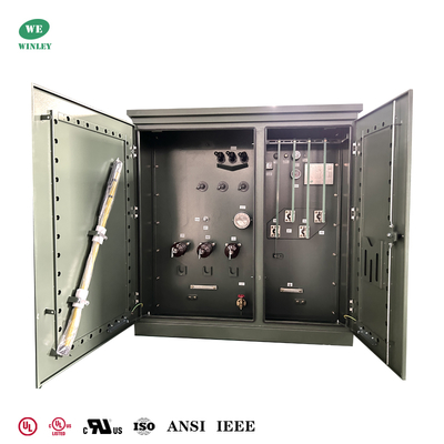Buy UL listed 150Kva 3 Phase Pad Mounted Transformer  12870V To 208V Radial Feed ASNI IEEE Standards online manufacture