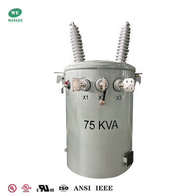 Buy 75Kva Single Phase Pole Mounted Transformer Overhead Distribution  Dual Windings 34500V to 120/240V UL/cUL Listed online manufacture