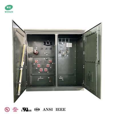 Buy Three Phase Pad Mounted Transformer 1000 KVA 34.5KV to 208Y/120 Oil Immersed Power Transformer with 65/60 ℃ Temperature Rise ANSI C57.12.34 Standard Dyn1 Vector Group online manufacture