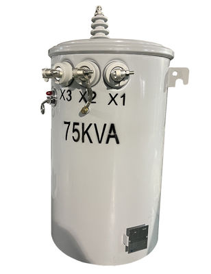 75KVA Pole Mounted Oil Type Transformer 7620V 13200V Single Phase