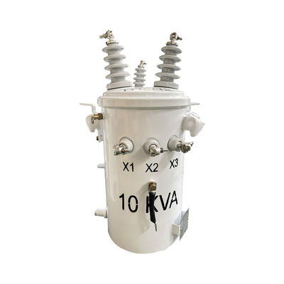 10kva Single Phase Pole Mounted Transformer Oil Immersed Type 4160V To 240V