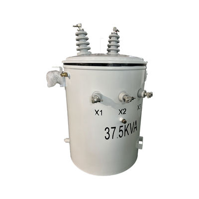 37.5kva Single Phase Pole Mount Transformer Oil Immersed Electricity Distribution13.8kv To 240v