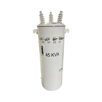 75KVA Three Phase Pole Mounted Transformer Oil Immersed  13800V To 480V
