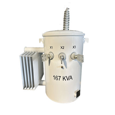 Power Pole Transformer 167kva Single Phase Pole Mounted  Distribution Transformer 34500V To 240v
