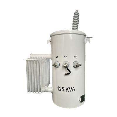 125KVA Single Phase Pole Mounted Transformer Oil Immersed Distribution 34.5KV To 120V
