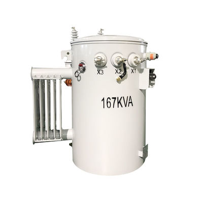 167kva Single Phase Pole Mounted Transformer CSP Type oil immersed distribution Step Down 4160v To 480v
