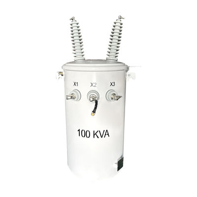 100KVA Single Phase Pole Overhead Distribution Transformer Oil Immersed 34500V To 120V
