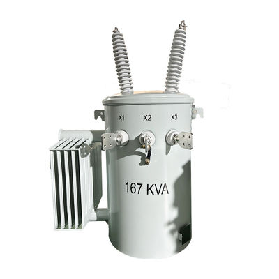 ANSI Standard Single Phase Oil Immersed Transformers 167KVA 34.5KV Pole Mounted Transformer Power