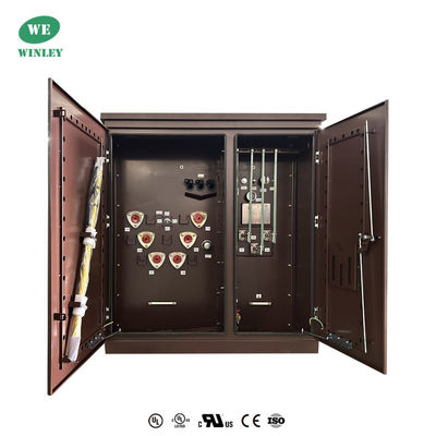 45Kva Three Phase Pad Mounted Transformer Oil Immersed Distribution 12470V Step Down UL Certified