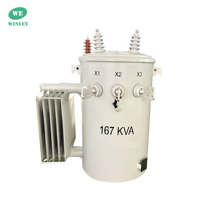 167Kva Pole Mounted Distribution Transformer  Single Phase Step Down 12.47KV  2 Wire Oil Immersed  IEEE Standard