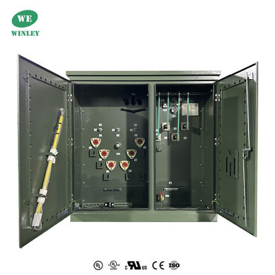 1000Kva Three Phase Pad Mounted Transformer 304SS Distribution 12000V Oil Immersed UL / CUL Certified