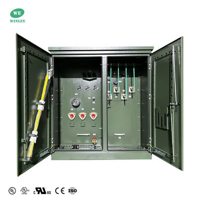 300Kva Three Phase Pad Mounted Transformer Oil Immersed Distribution 12870V To 208V ANSI IEEE Standards