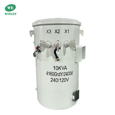 10Kva Single Phase Power Pole Mounted Transformer Oil Immersed 100Hz 4160V manufacturers price