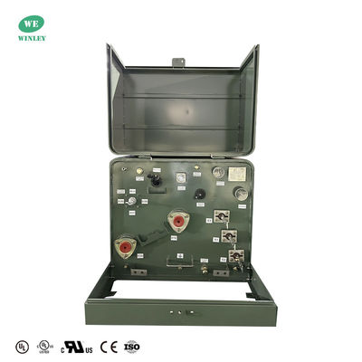 UL CUL Listed 75 kVA Single Phase Pad Mounted Transformer Residential 13.8KV To 120V Oil Immersed  Meets DOE 2016 ANSI IEEE Standards