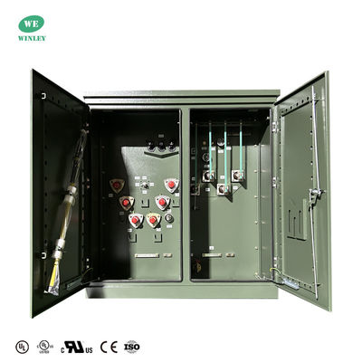 500Kva Three Phase Pad Mounted Transformer Oil Immersed For Residential Power Distribution 12.47KV with UL cUL listed