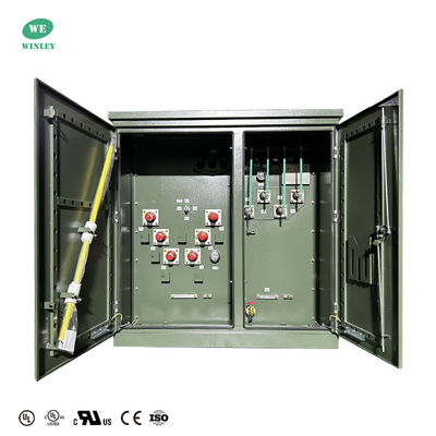 UL Certified 3 Phase Pad Mounted Transformer Oil Immersed 500Kva 34.5KV to 208Y Dead Front Loop Feed