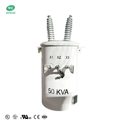 UL Certified ANSI Standard Single Phase Oil Immersed Transformers 50KVA 22.86KV Pole Mounted Transformer