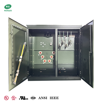UL certified 3750 kVA Three Phase Pad Mounted  Distribution Transformer 12470V To 480V ANSI IEEE DOE 2016 Standards