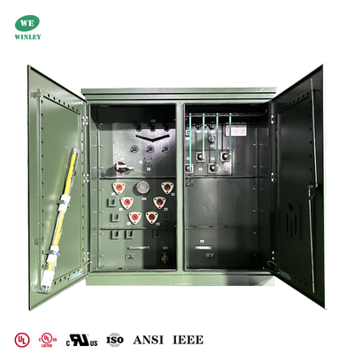 UL listed 1500Kva Three Phase Pad Mounted Transformer Power system distribution Multi-voltage 13.8KV 13.2KV 12.47KV To 480V ASNI Standards