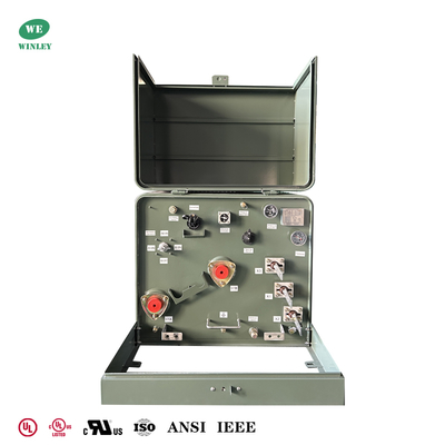 75Kva Single Phase Pad Mounted Distribution Transformer Power Distribution Loop Feed 13800V To 240V With UL/cUL certification