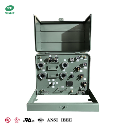 100kva 1 Phase Pad Mounted Transformer 22900V To 120V Power Distribution Transformer ANSI IEEE  Meet DOE 2016 Standard