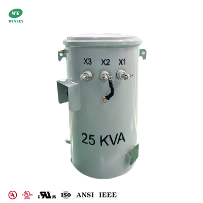 UL Listed 25Kva Single Phase Pole Mounted Overhead Distribution Transformer  7200V to 120V DOE 2016 CSA ANSI IEEE  Standards