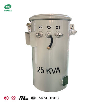 25Kva Single Phase Pole Mounted  Distribution Transformer Oil-immersed 7.2KV To 120V UL/cUL Listed