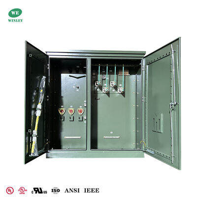 1500kVA 3 Phase Pad Mounted Transformer 4160V To 480V 277V ANSI IEEE Standards