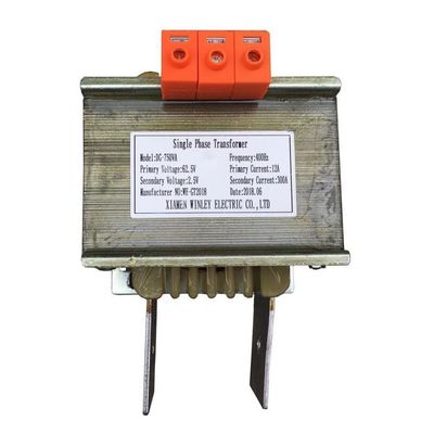 750VA 300A 12A Single Phase Voltage Control Transformer 400Hz 62.5V To 2.5V