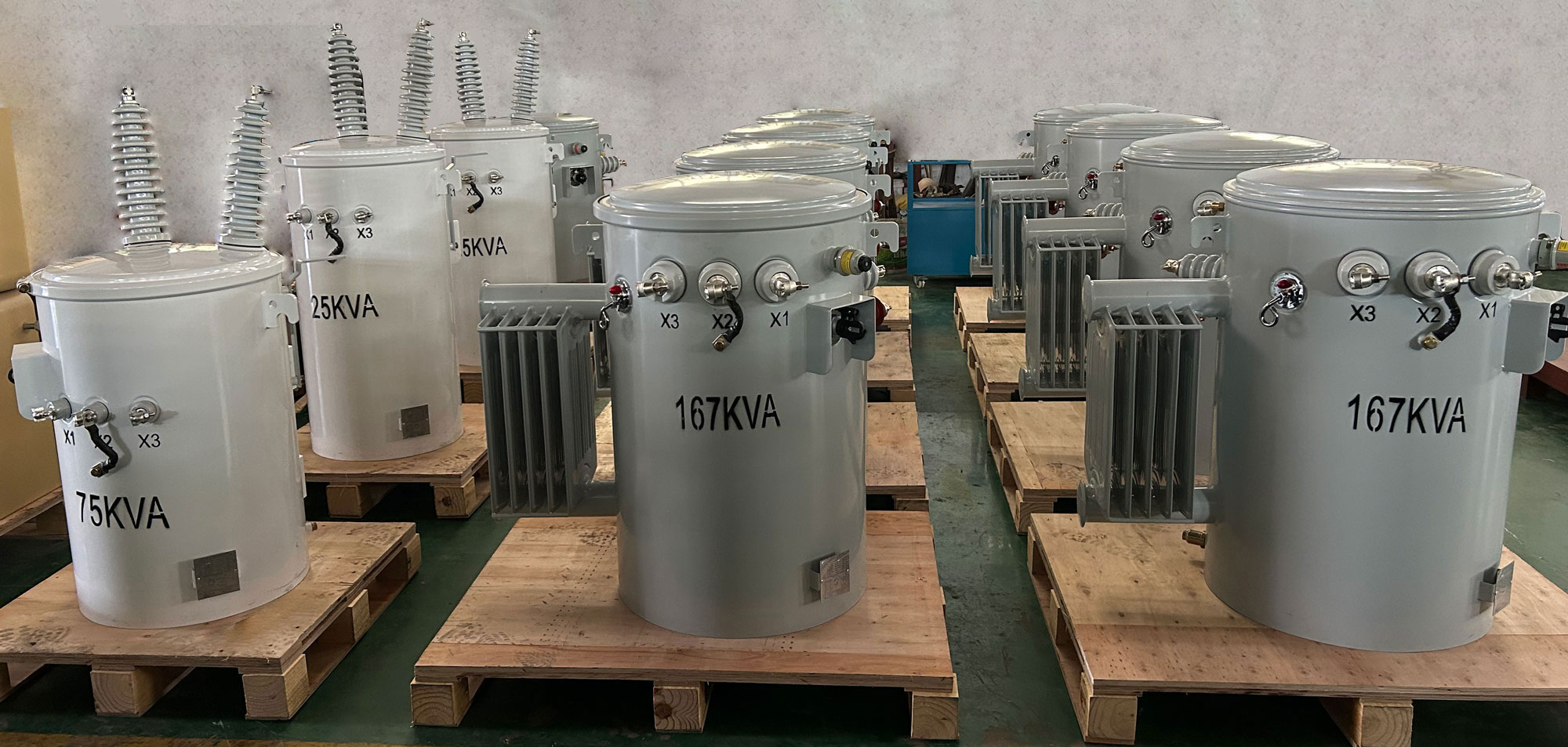 75kva Single Phase Electrical Pole Mounted Type Distribution Transformer 34500V To 240V