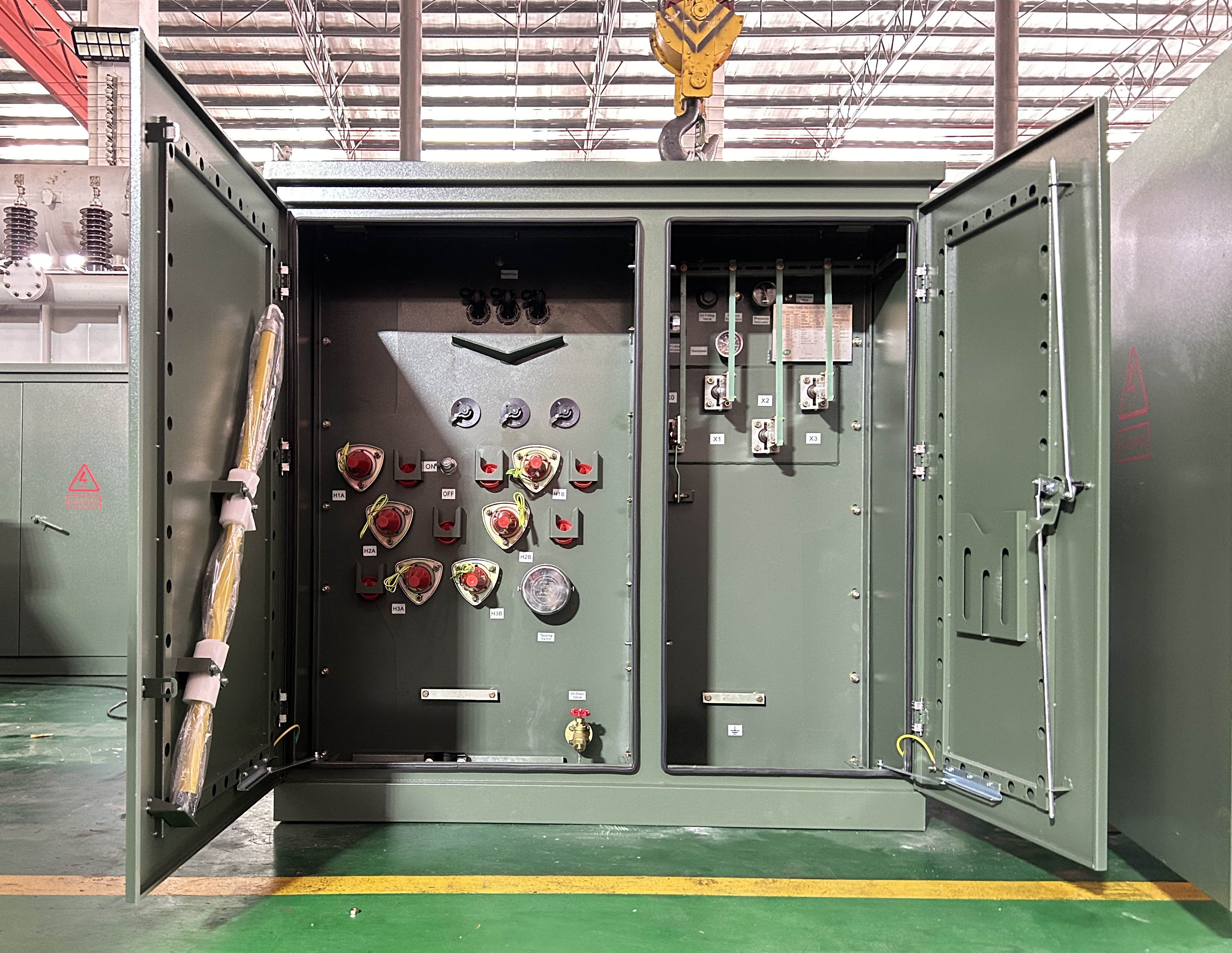 3 Phase Pad Mounted Transformer Oil Immersed Distribution 500Kva 12870V ...