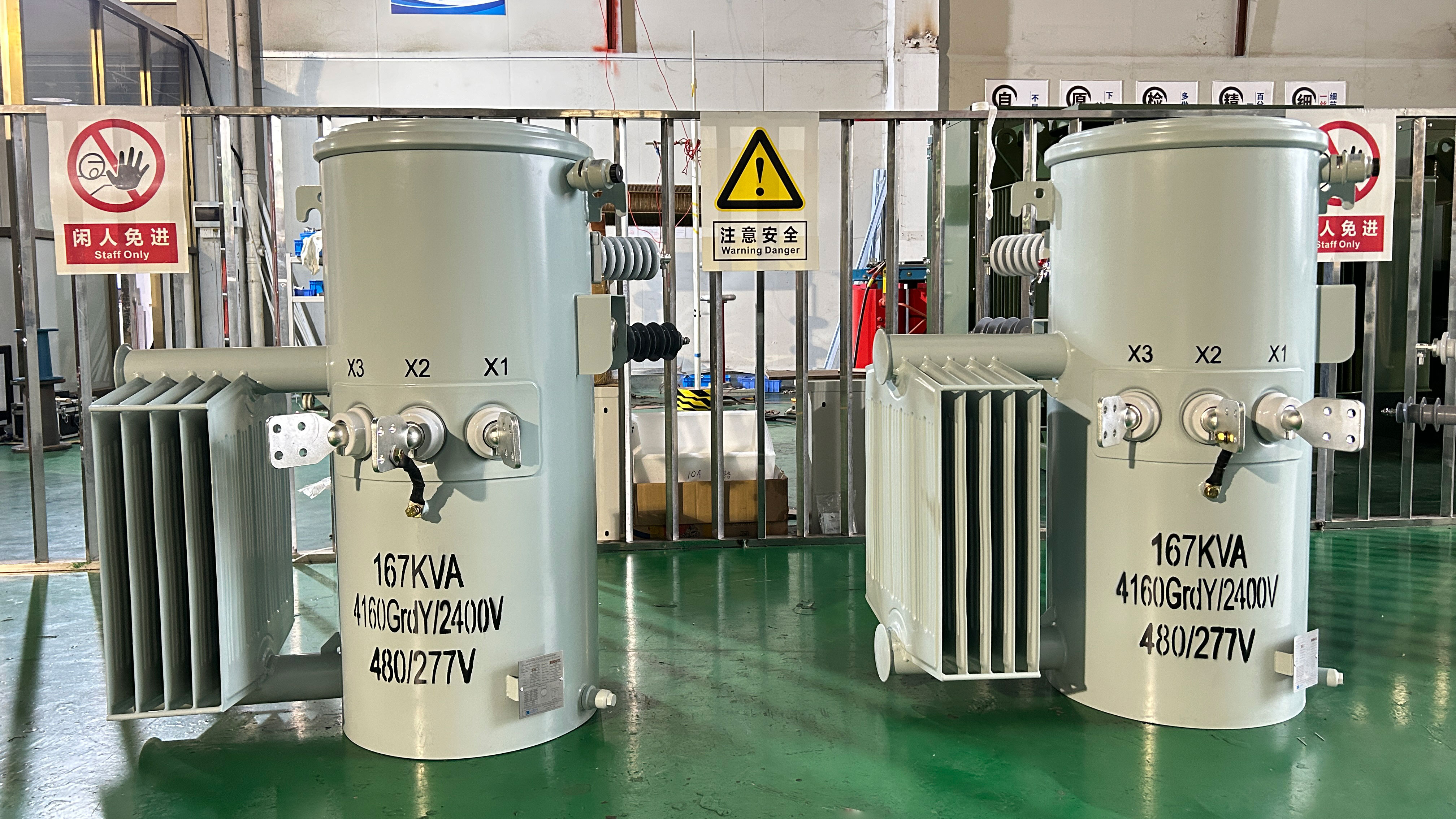 product-1-1 167Kva Single Phase Pole Mounted Transformer Step Down 12.47KV Oil Immersed ANSI IEEE DOE 2016 Standards Power Overhead Distribution Transformer 1