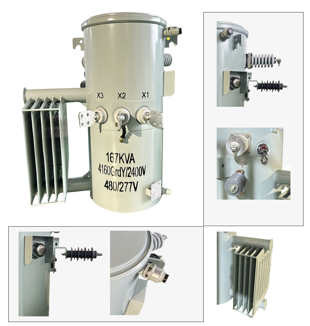 167Kva Single Phase Pole Mounted Transformer Step Down 12.47KV Oil Immersed ANSI IEEE DOE 2016 Standards Power Overhead Distribution Transformer 0 167Kva Single Phase Pole Mounted Transformer Step Down 12.47KV Oil Immersed ANSI IEEE DOE 2016 Standards Power Overhead Distribution Transformer 0