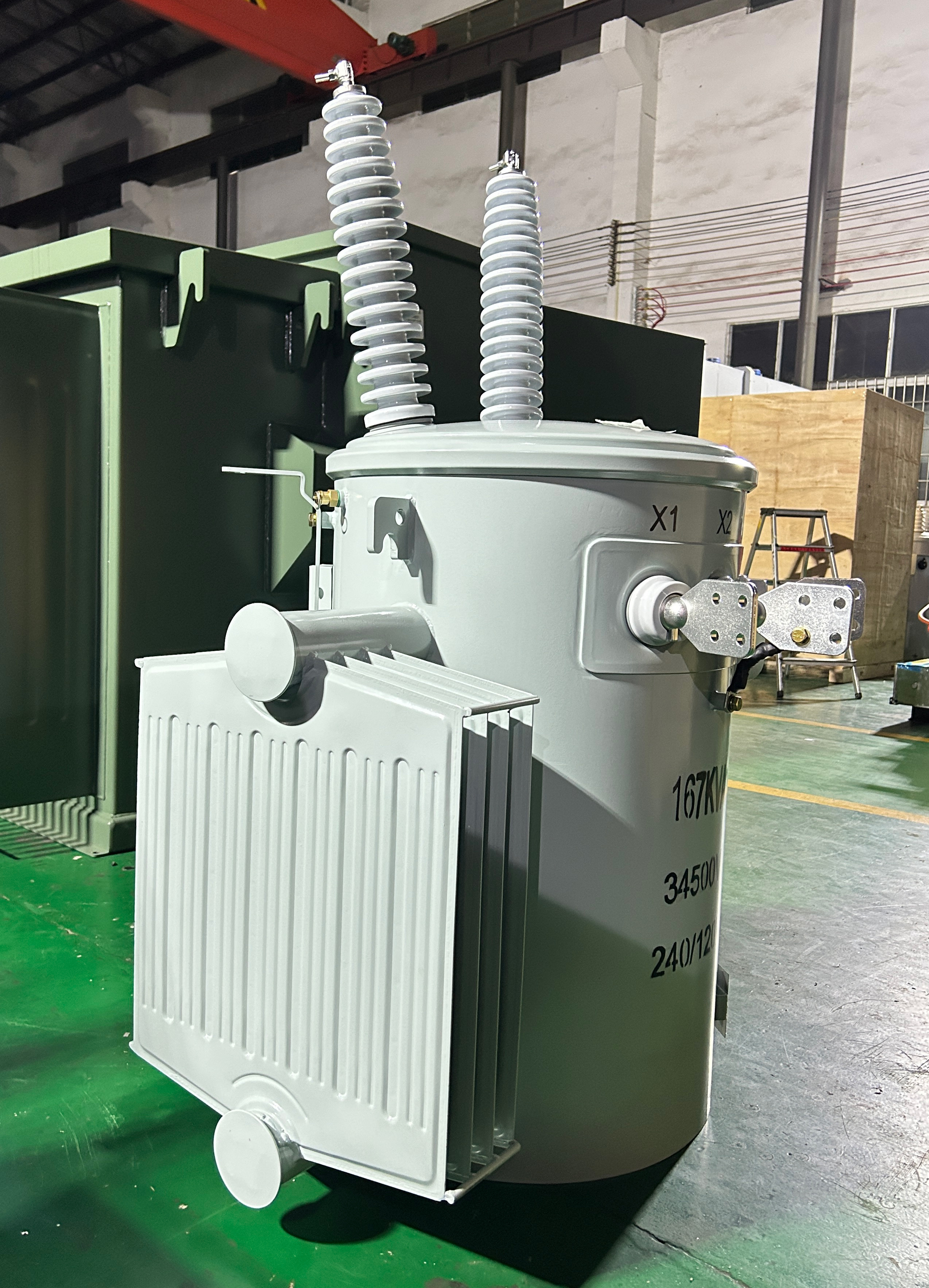 product-1-1 167Kva Single Phase Pole Mounted Transformer Oil Immersed 34.5KV To 240V ANSI IEEE Standards Power Distribution Transformer 2
