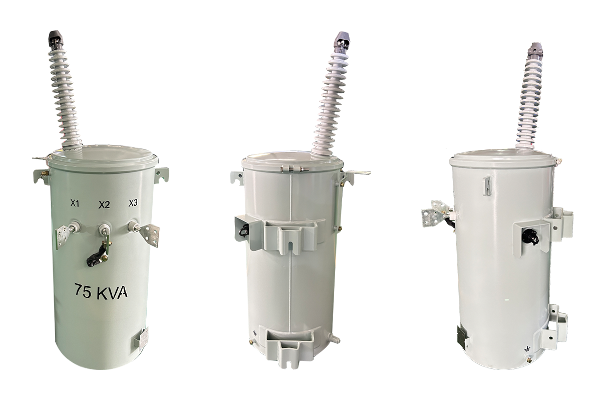 75 Kva Power Pole Transformer Single Phase Pole Mounted Overhead Distribution 34.5kv To 120v