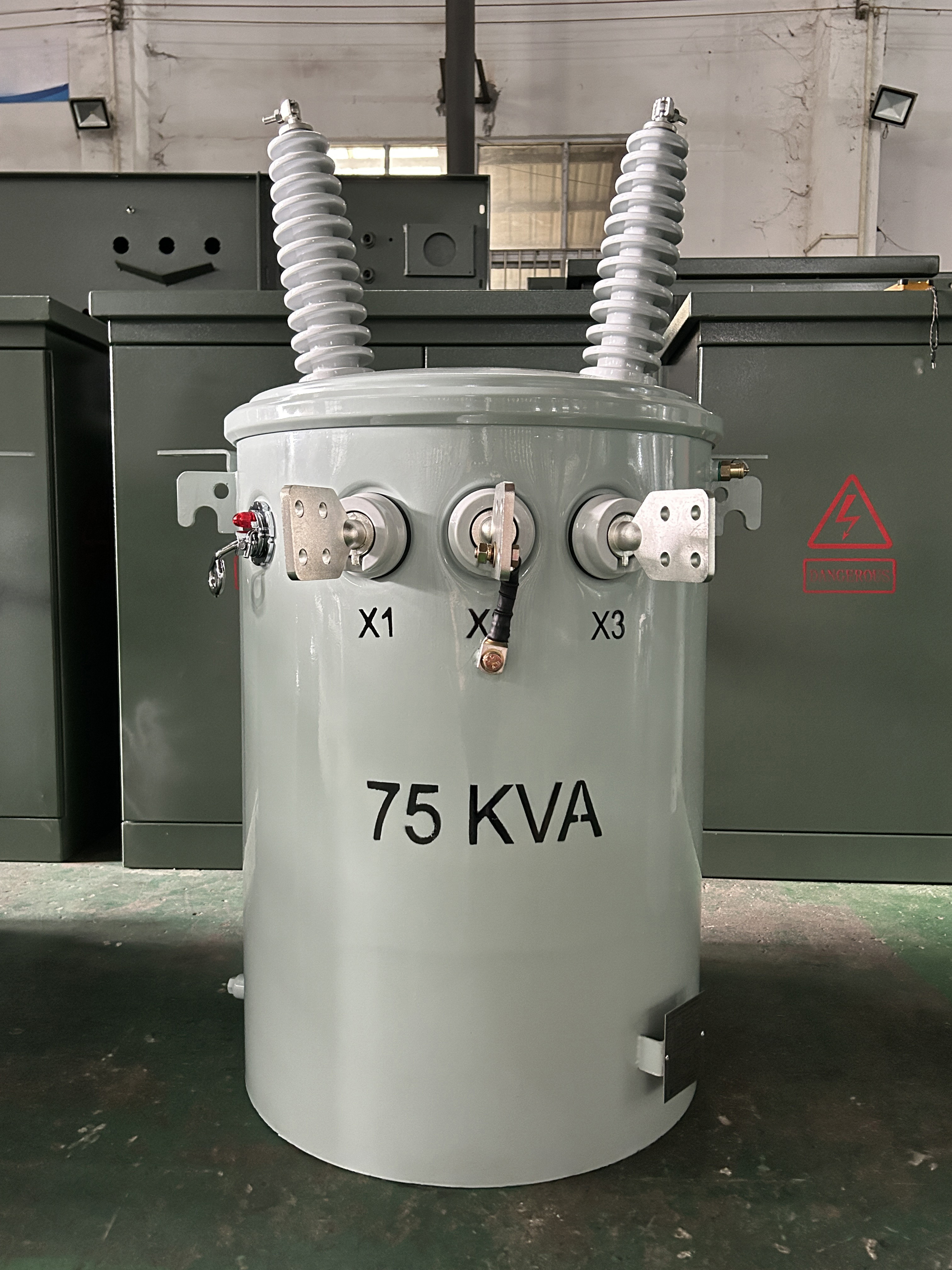 Overhead Transformer Rack 75Kva Single Phase Pole Mounted Transformer Overhead Distribution Dual ...