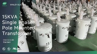 15kva Pole Mounted Transformer 13.8kv Oil Immersed Power Transformer CSA C2.2 Standard cUL Certified